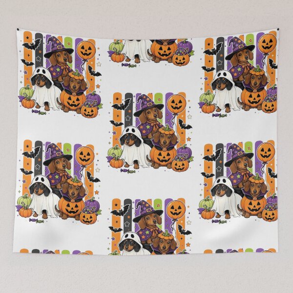Item preview, Adorable Halloween Dachshund Trio Costume Fun designed and sold by RDGNR.