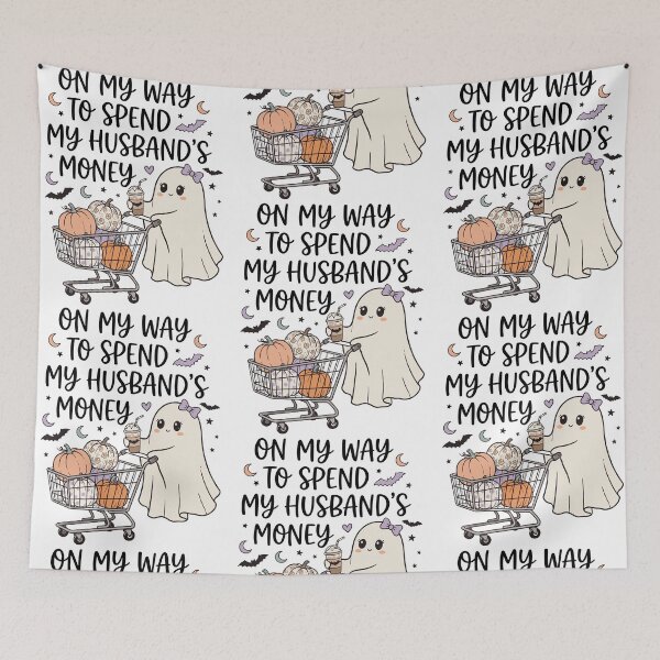 Item preview, Funny Ghost Shopping Halloween Humor designed and sold by phoebelevine.