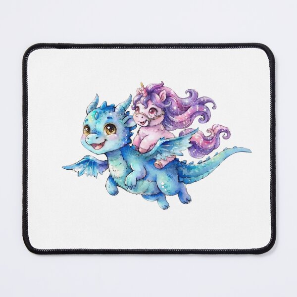 Item preview, Magical Duo: Baby Dragon Carrying a Unicorn designed and sold by ArtisticDesignsbyLinda.