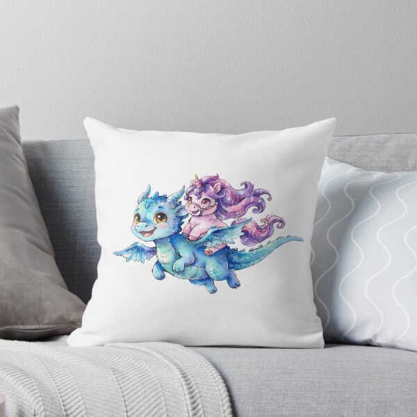 Item preview, Magical Duo: Baby Dragon Carrying a Unicorn designed and sold by ArtisticDesignsbyLinda.