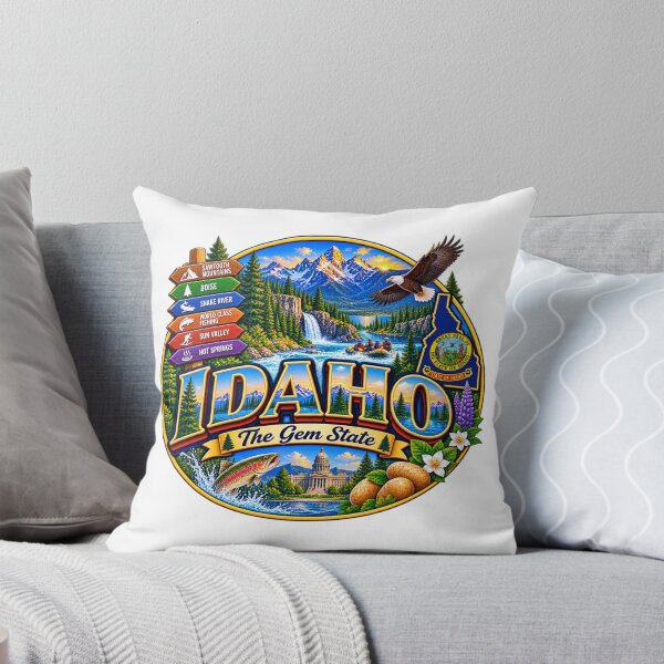 Item preview, Idaho Gem State Mountain Travel Doodle designed and sold by Awarrie.