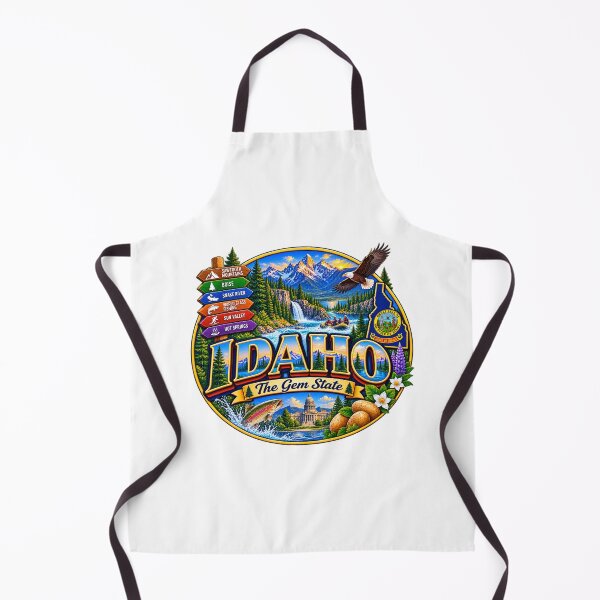 Item preview, Idaho Gem State Mountain Travel Doodle designed and sold by Awarrie.