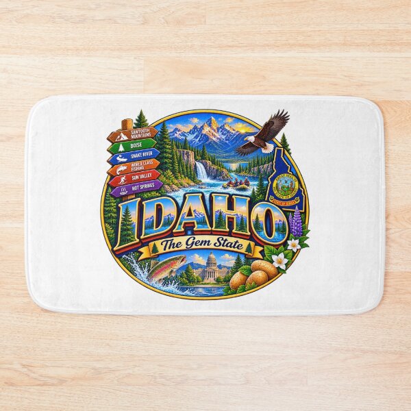 Item preview, Idaho Gem State Mountain Travel Doodle designed and sold by Awarrie.