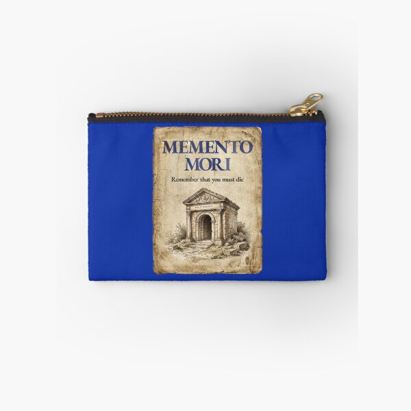 Item preview, Memento Mori - Vintage Distressed Stoic Quote - Egyptian Blue Version designed and sold by Stoic Core.