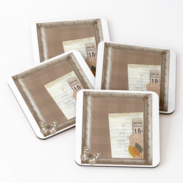 Item preview, Vintage Fall Ephemera Frame with Butterfly designed and sold by PapercutandSuch.