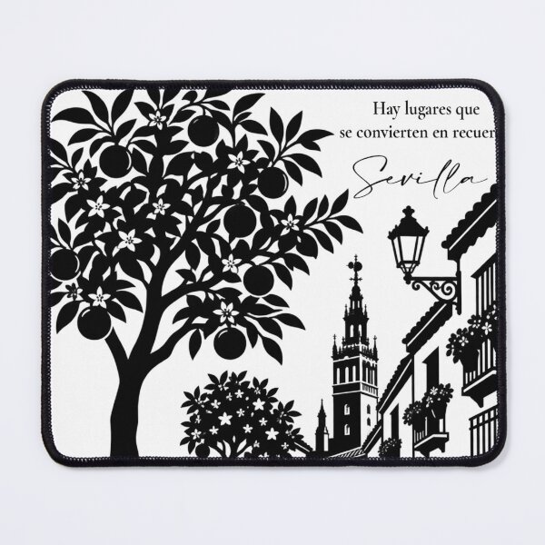 Item preview, Seville in Black and White – Orange Tree and Giralda designed and sold by TrazoLibreCo7.