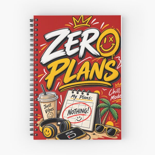 Item preview, Zero Plans – Funny Lazy Weekend Meme Design designed and sold by VasiArtLab.