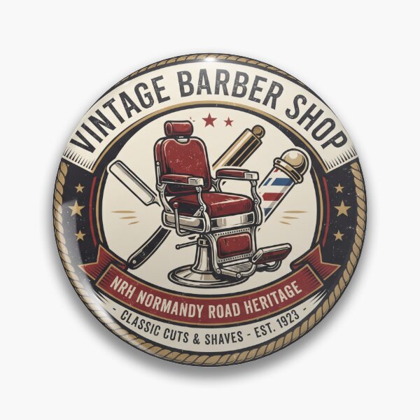 Item preview, NRH Vintage Barber Shop Classic Cuts & Shaves Est 1973 Barber Chair Pole Retro Sign designed and sold by Normandy Road Heritage.