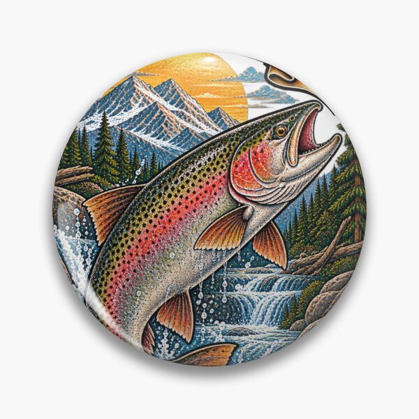 Item preview, Rainbow Trout Wild Stream designed and sold by KrungiT Design .