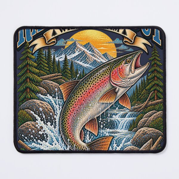 Item preview, Rainbow Trout Wild Stream designed and sold by KrungiT Design .