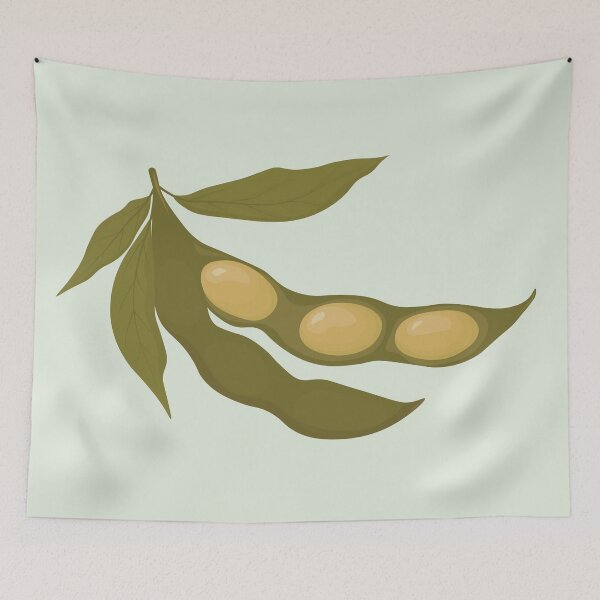 Item preview, Pastel Green Soybean Pod – Botanical Cutout Illustration designed and sold by EmeraldeaArt.