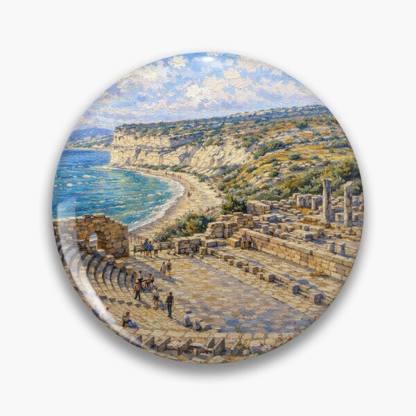 Item preview, A painting of Kourion, Cyprus – A Beautiful City in Europe. designed and sold by GalleryKauffeld.