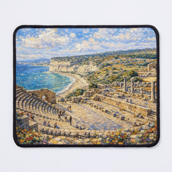 Item preview, A painting of Kourion, Cyprus – A Beautiful City in Europe. designed and sold by GalleryKauffeld.