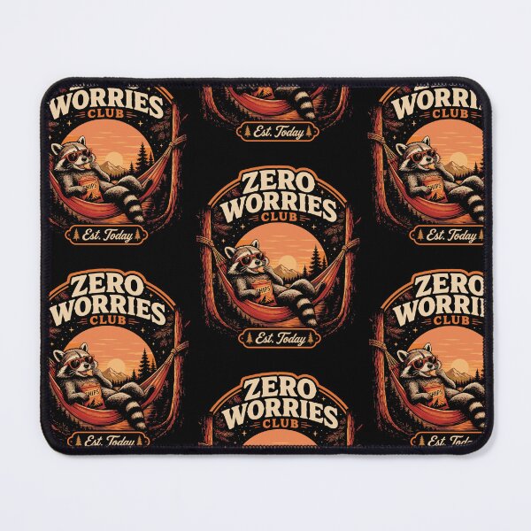 Item preview, Zero Worries Club Raccoon Design designed and sold by RDGNR.