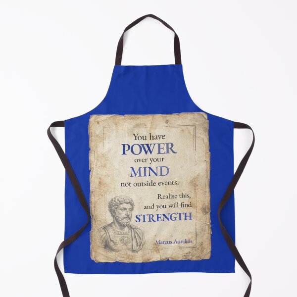 Item preview, You Have POWER Over Your Mind – Marcus Aurelius - Vintage Distressed Stoic Quote - Egyptian Blue Version designed and sold by Stoic Core.