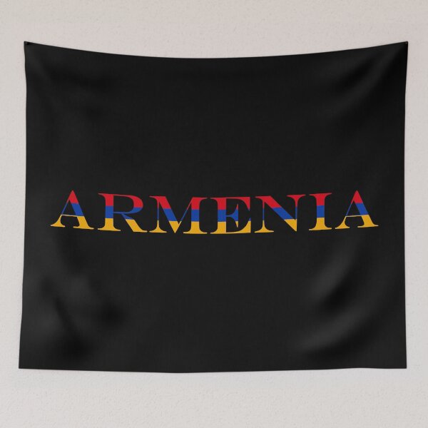 Item preview, Armenia Country Name Typography Flag | Armenian Text Inside Flag Design designed and sold by NTGUILTY.
