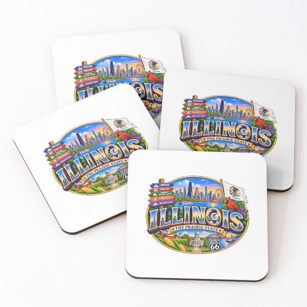 Item preview, Illinois Prairie State Travel Doodle designed and sold by Awarrie.