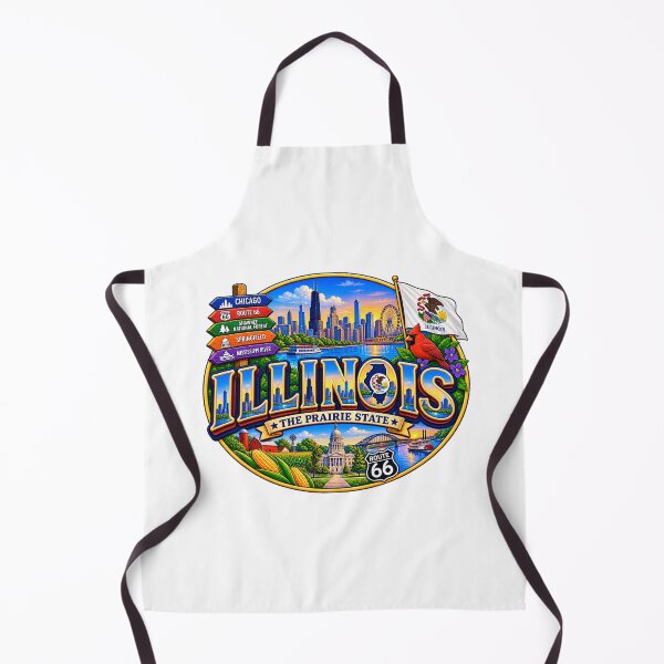 Item preview, Illinois Prairie State Travel Doodle designed and sold by Awarrie.