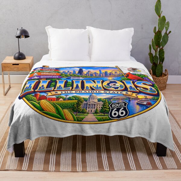 Item preview, Illinois Prairie State Travel Doodle designed and sold by Awarrie.
