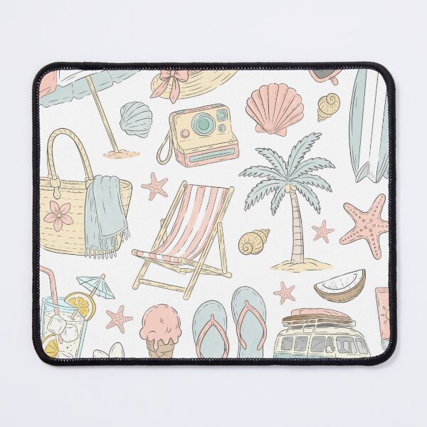Item preview, Cute Pastel Summer Beach Vibe Doodle Set designed and sold by GROOVY SOUL.