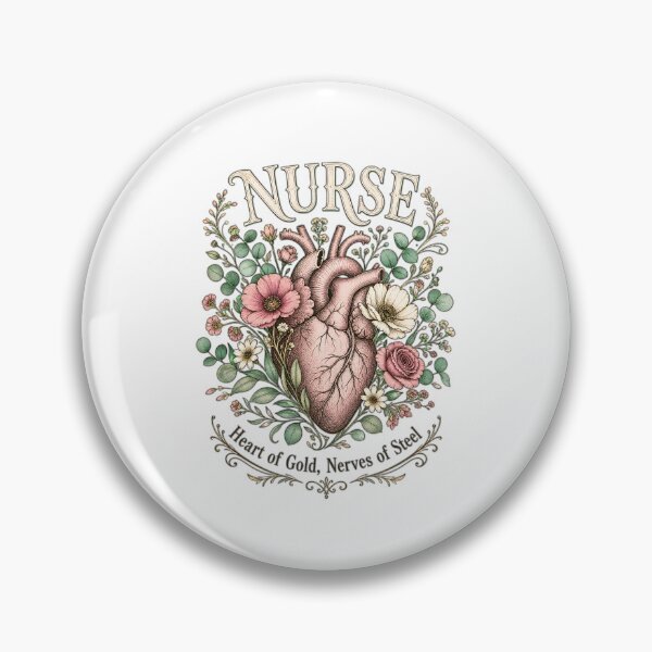 Item preview, Anatomical Heart Wildflowers Floral Nurse Typography designed and sold by Kaikab007.