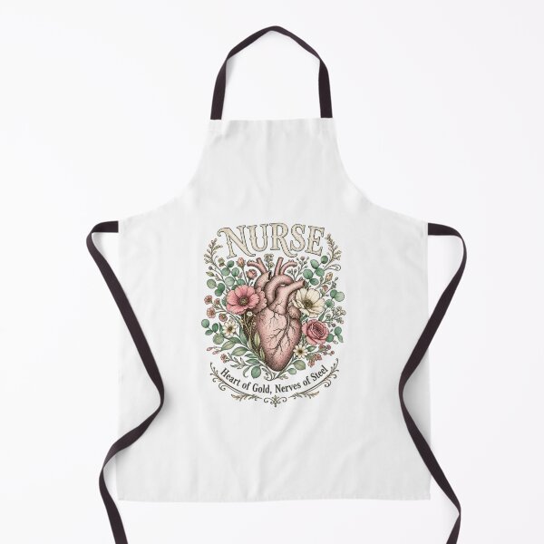 Item preview, Anatomical Heart Wildflowers Floral Nurse Typography designed and sold by Kaikab007.
