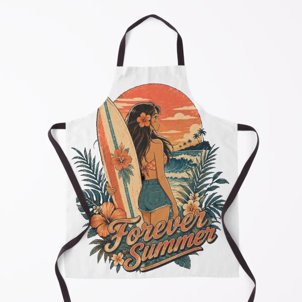 Item preview, Forever Summer – Retro Surfer Girl Tropical Beach Art – Vintage Hawaii T-Shirt designed and sold by @SHINTOSARTSTORE.