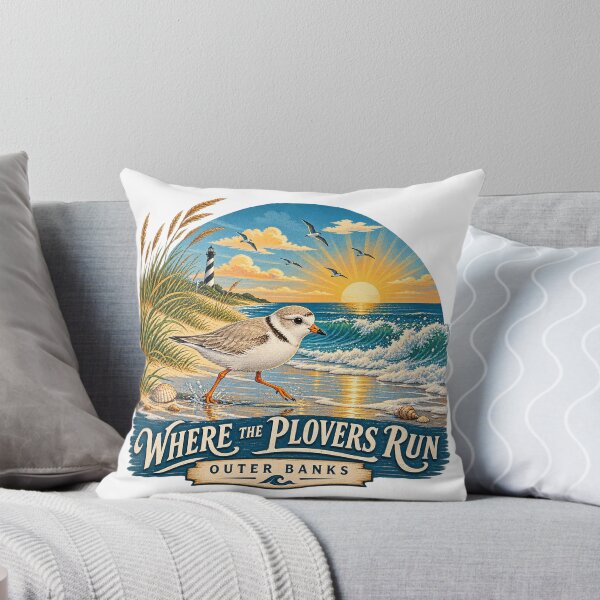 Item preview, Where the Plovers Run – Outer Banks Piping Plover designed and sold by Past in Threads.