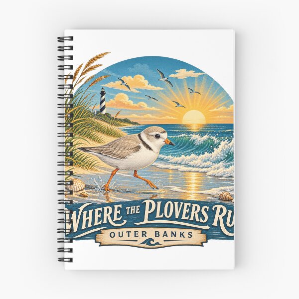 Item preview, Where the Plovers Run – Outer Banks Piping Plover designed and sold by Past in Threads.