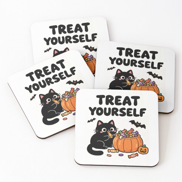 Item preview, Treat Yourself Halloween Cat  T-shirt. designed and sold by Nuttajak.