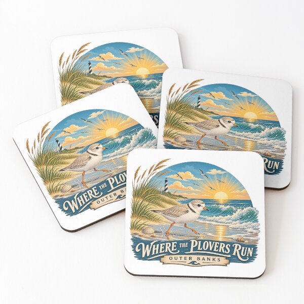 Item preview, Where the Plovers Run – Outer Banks Piping Plover designed and sold by Past in Threads.