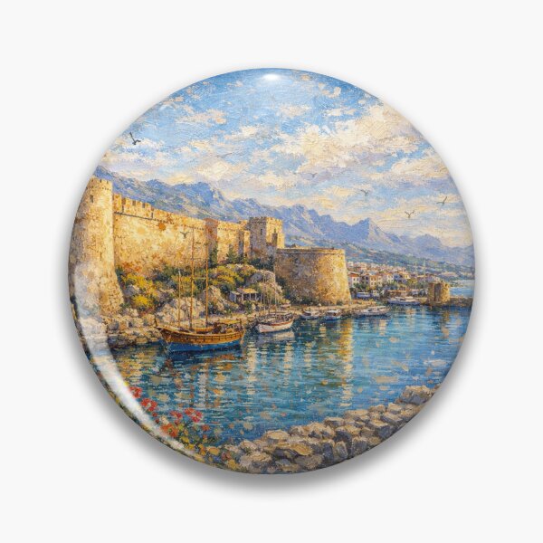 Item preview, A painting of Kyrenia Castle, Cyprus – A Beautiful City in Europe. designed and sold by GalleryKauffeld.
