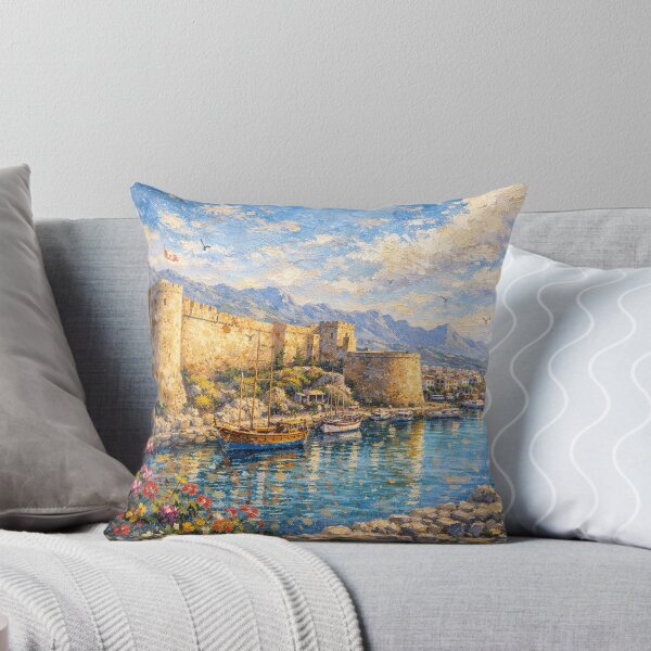 Item preview, A painting of Kyrenia Castle, Cyprus – A Beautiful City in Europe. designed and sold by GalleryKauffeld.
