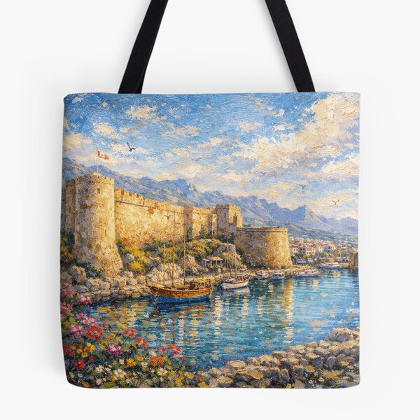 Item preview, A painting of Kyrenia Castle, Cyprus – A Beautiful City in Europe. designed and sold by GalleryKauffeld.