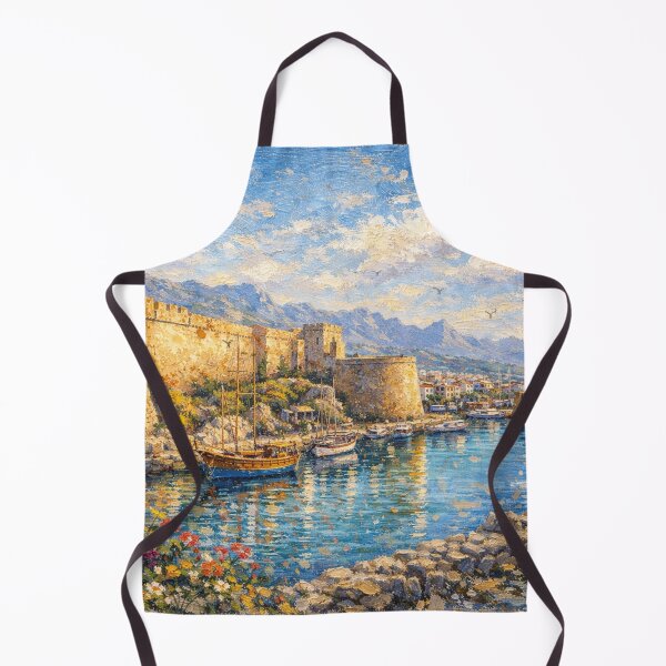 Item preview, A painting of Kyrenia Castle, Cyprus – A Beautiful City in Europe. designed and sold by GalleryKauffeld.