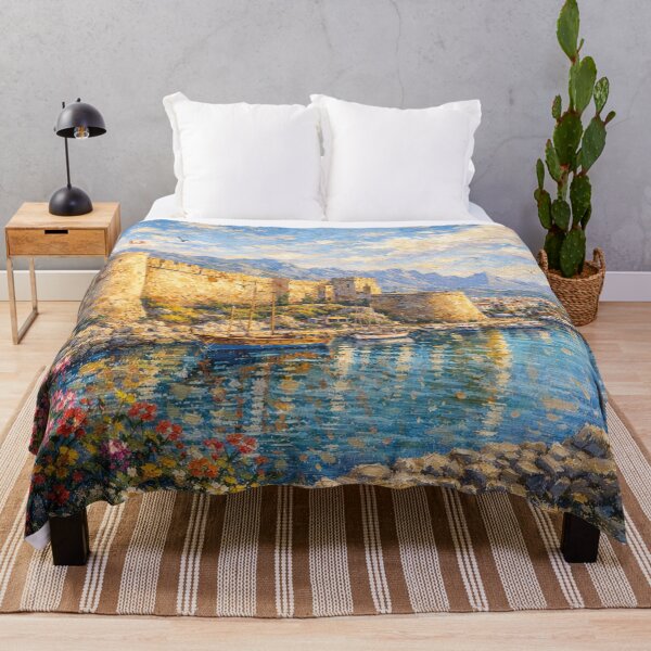 Item preview, A painting of Kyrenia Castle, Cyprus – A Beautiful City in Europe. designed and sold by GalleryKauffeld.