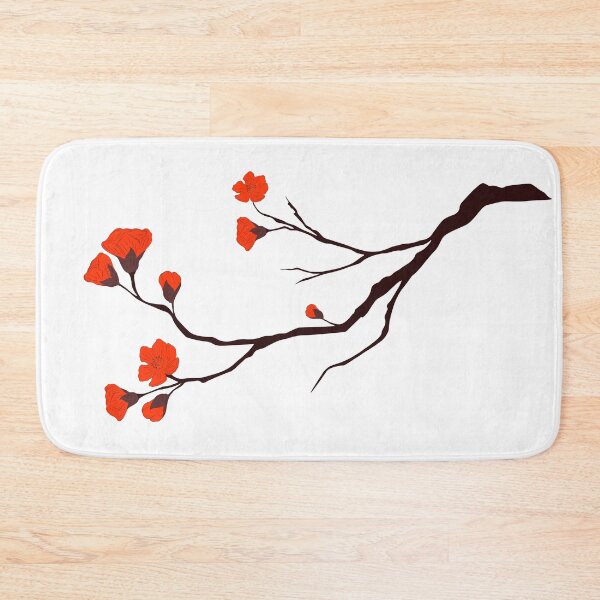 Item preview, Chinese Red Blossoms – Traditional Floral Tree Branch Illustration designed and sold by EmeraldeaArt.