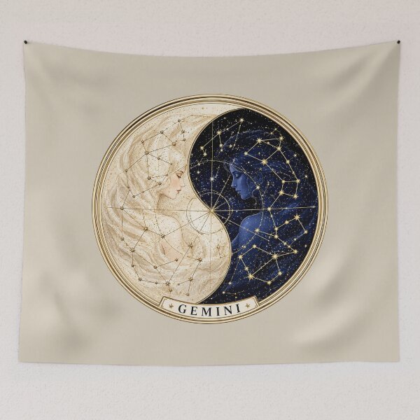 Item preview, Gemini Celestial Twins Constellation Astrology designed and sold by MythicMood.