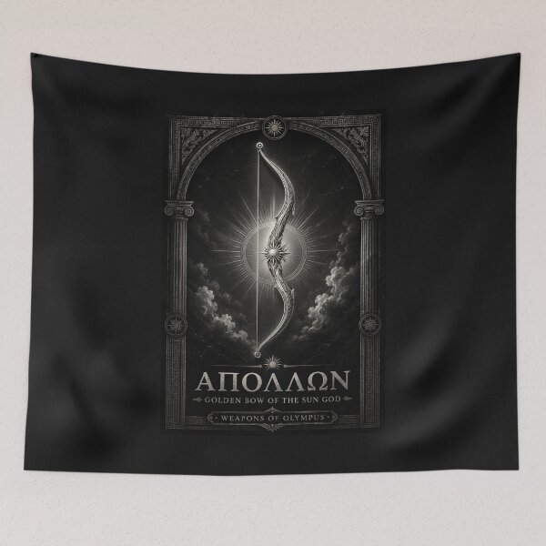 Item preview, Golden Bow of the Sun God – Greek Mythology Black & White Art designed and sold by Ancient-Era.