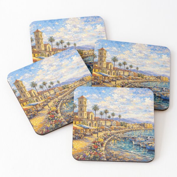 Item preview, A painting of Larnaca, Cyprus – A Beautiful City in Europe. designed and sold by GalleryKauffeld.