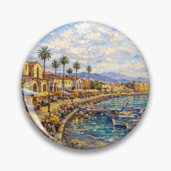 Item preview, A painting of Larnaca, Cyprus – A Beautiful City in Europe. designed and sold by GalleryKauffeld.