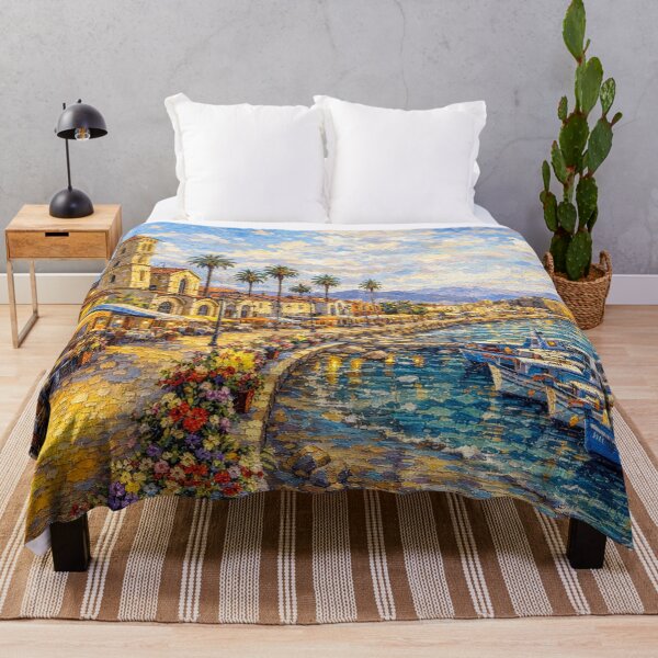 Item preview, A painting of Larnaca, Cyprus – A Beautiful City in Europe. designed and sold by GalleryKauffeld.