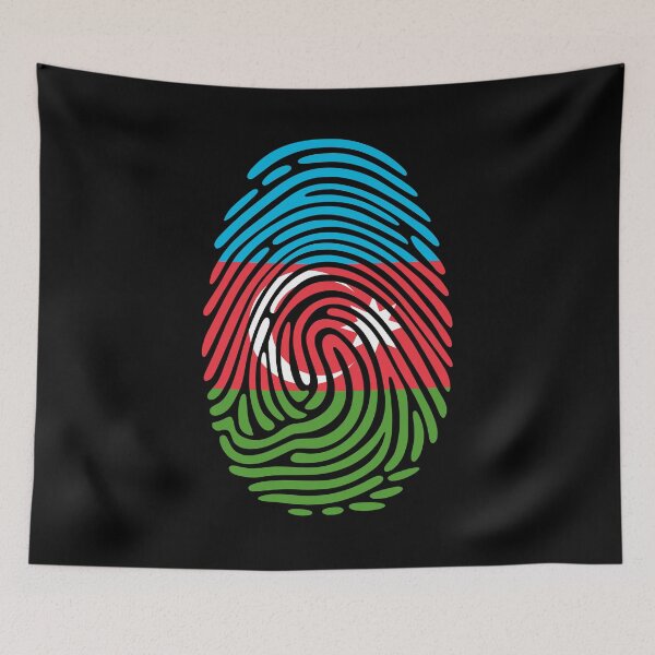 Item preview, Azerbaijan Flag Fingerprint Identity | Azerbaijani DNA Heritage Graphic designed and sold by NTGUILTY.