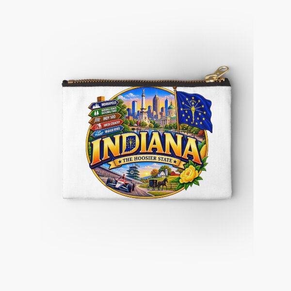 Item preview, Indiana Hoosier State Travel Doodle designed and sold by Awarrie.
