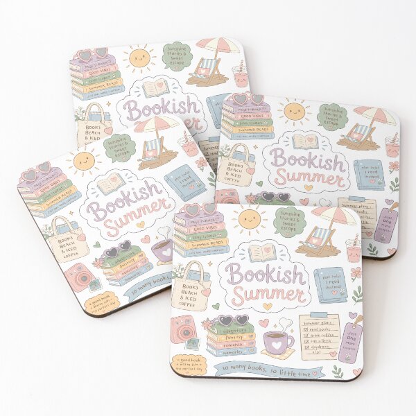 Item preview, Cute Bookish Summer Aesthetic Reader Doodle Set designed and sold by GROOVY SOUL.