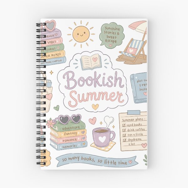 Item preview, Cute Bookish Summer Aesthetic Reader Doodle Set designed and sold by GROOVY SOUL.