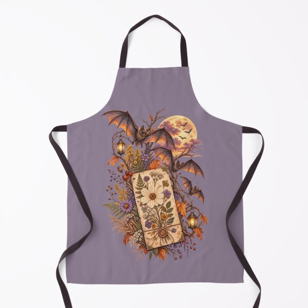 Item preview, Cottagecore Pressed Wildflower & Bats Watercolor Art – Halloween Botanical Print designed and sold by MagicMakerPh.