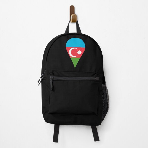 Item preview, Azerbaijan Flag Location Pin Map Marker | Azerbaijani Destination GPS Icon designed and sold by NTGUILTY.