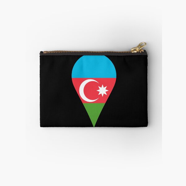 Item preview, Azerbaijan Flag Location Pin Map Marker | Azerbaijani Destination GPS Icon designed and sold by NTGUILTY.