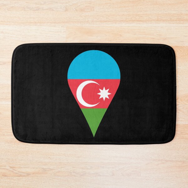 Item preview, Azerbaijan Flag Location Pin Map Marker | Azerbaijani Destination GPS Icon designed and sold by NTGUILTY.